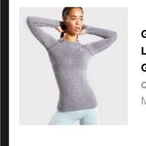 Gymshark Vital Seamless Long Sleeve Top - Grey Marl